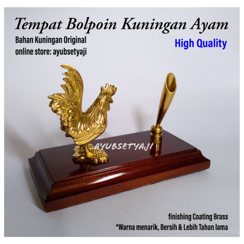 

Tempat Pensil Ayam Kuningan Soket Pen Wadah Pensil Bolpen Bolpoin meja kantor aksesoris Patung ayam Kuningan hiasan lemari ukir unik mewah miniatur ayam