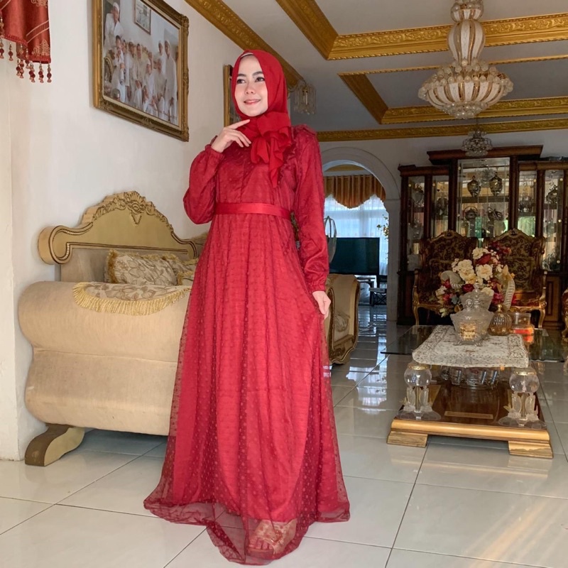 azzura dress tile,gamis tile,gaun tile,gamis pesta,dress pesta
