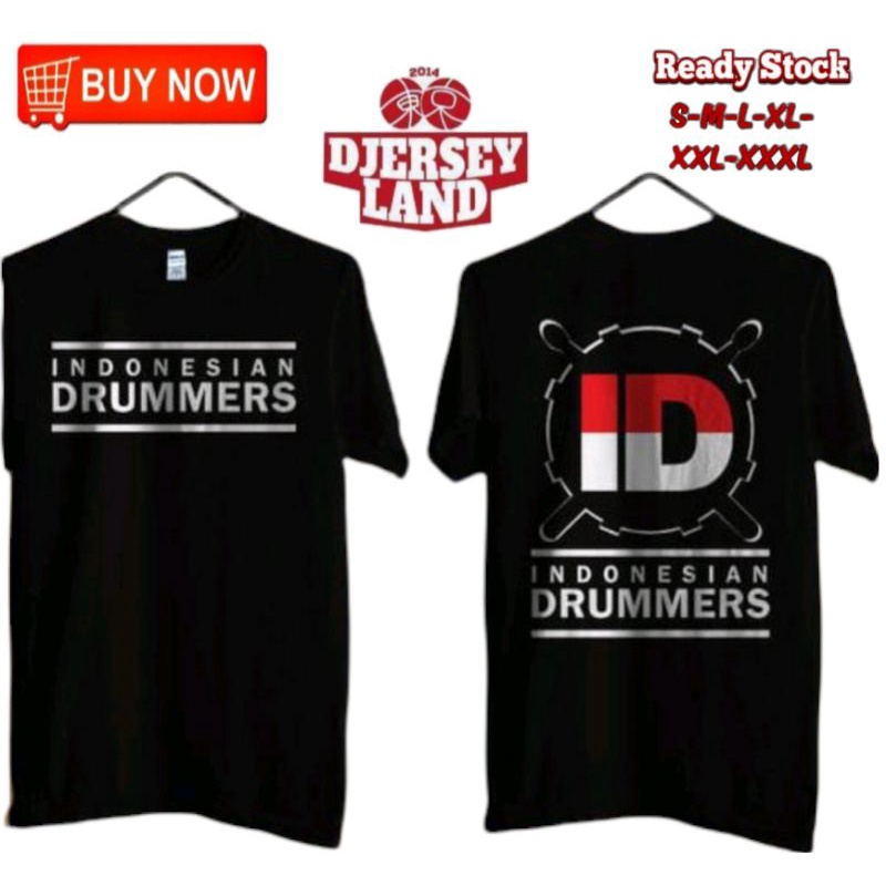 KAOS DISTRO INDONESIA DRUMMERS KEREN SABLON DEPAN BELAKANG