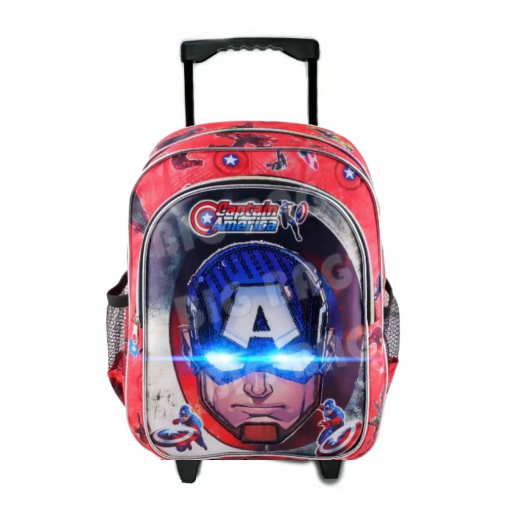 Ransel Troly Anak Led Marvel Baru