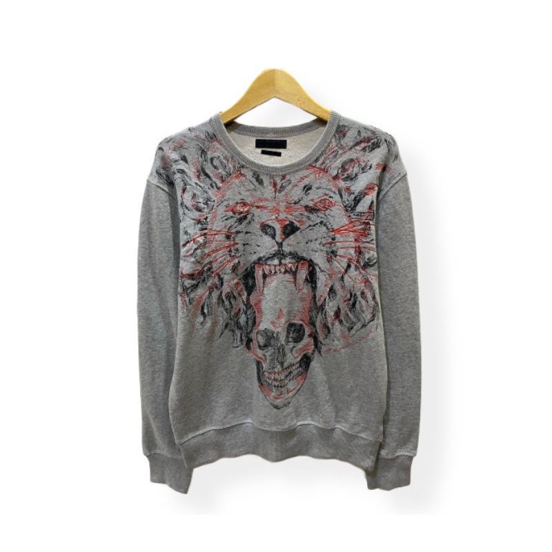 Crewneck Alexander McQueen Tiger Skull Printed Second Original