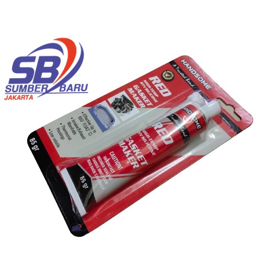 

LEM RED SILICONE 85 GRAM RED SEALANT TUBE LEM GASKET RED TAHAN PANAS SBJ