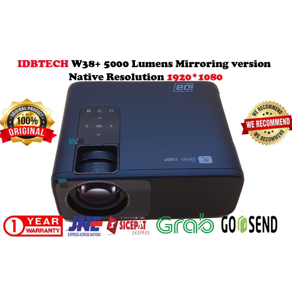 IDBTECH W38+ 5000 LUMENS Native 1080P MIRRORING VERSION w38 plus
