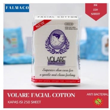 Volare Facial Cotton Kapas Toner isi 250 Lembar