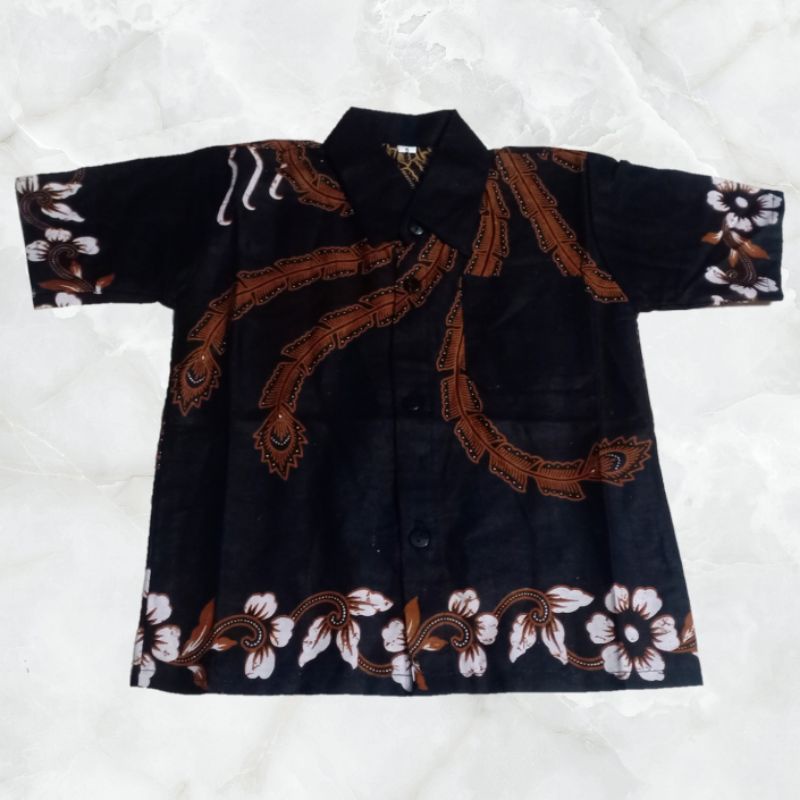 Baju Batik Anak Laki Laki Umur 1-4 Tahun Terbaru / Atasan Hem Kemeja Lengan Pendek Anak Cowok Murah.