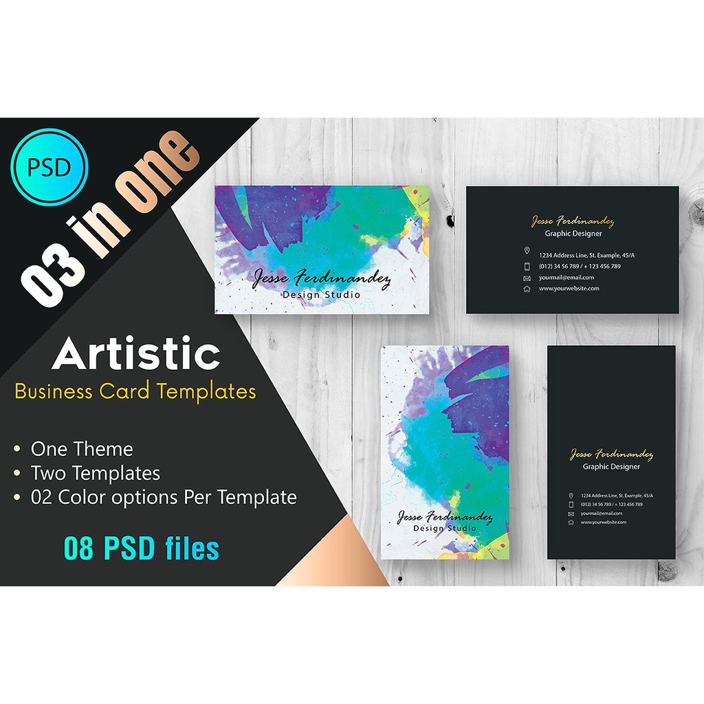 125 Business Card Mega Bundle - Adobe Photoshop &amp; Illustrator