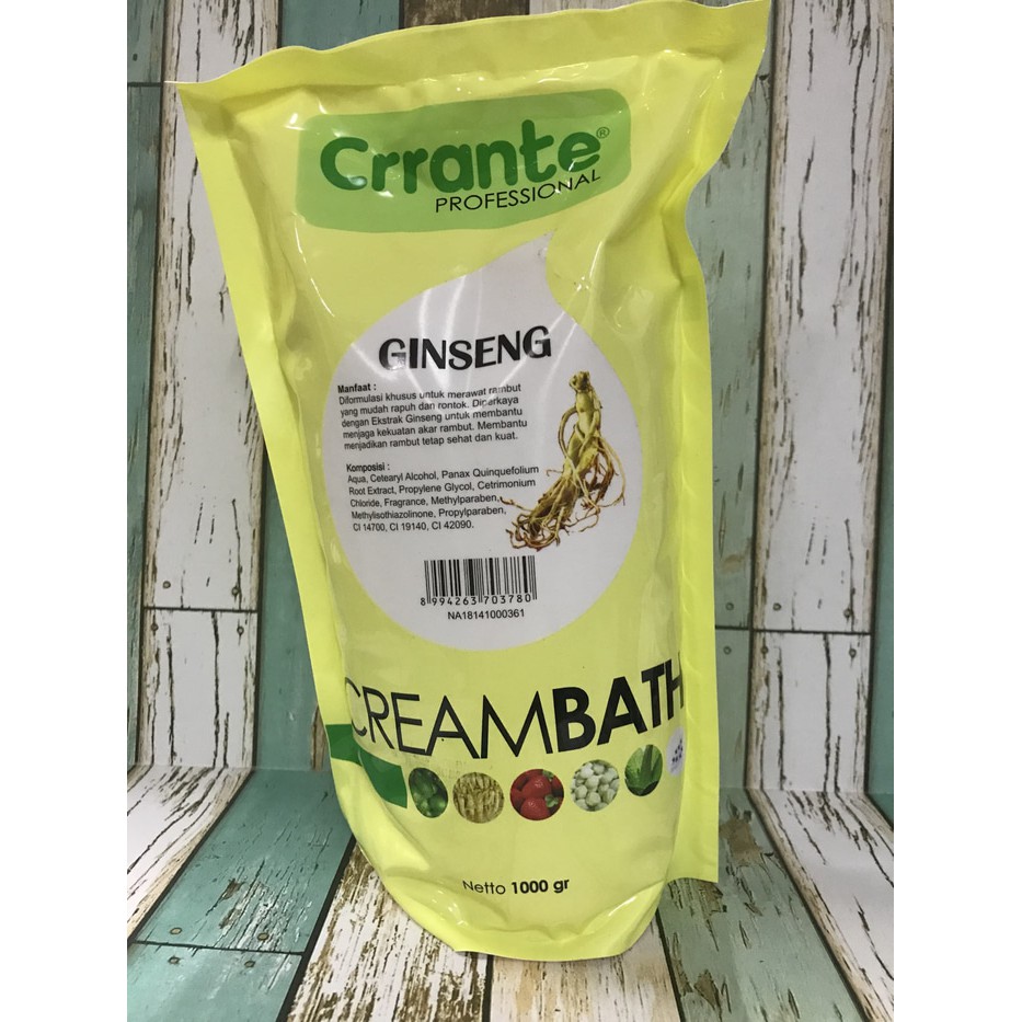 PRODUK PILIHAN Crrante Creambath Ginseng Refill 1kg / Cream Bath Rambut Berkilau Dan Lembut Murah
