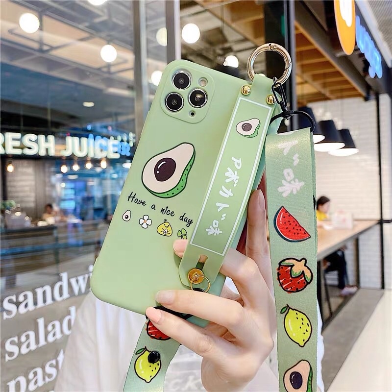 Cute Strawberry Avocado Fruits Softcase iphone 7/8+ XS XS Max XR 11 Pro Max 12 Pro Max