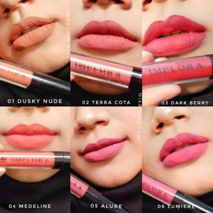 IMPLORA URBAN LIP CREAM MATTE LIPSTICK WANITA LIPSTIK MAKE UP BEAUTY - no 1 BGRT56