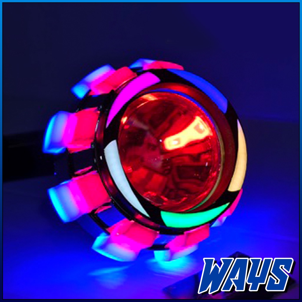 L220 | Lampu Depan Projie Proji LED Ubur Rainbow Variasi Motor Scoopy Vario Vixion Ninja CBR R15