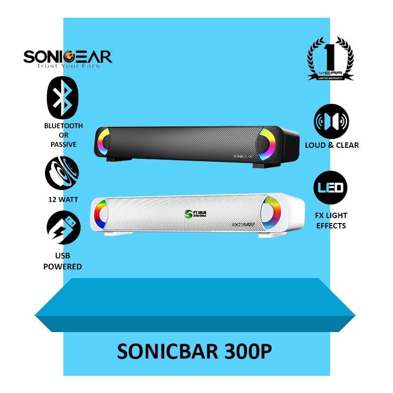 Sonicgear Sonicbar 300P Bluetooth with FX Light Soundbar Speaker RGB