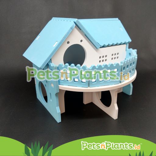 Rumah Tempat Tidur Hamster Mainan Kayu - Wooden Ecoboard Hamster Villa