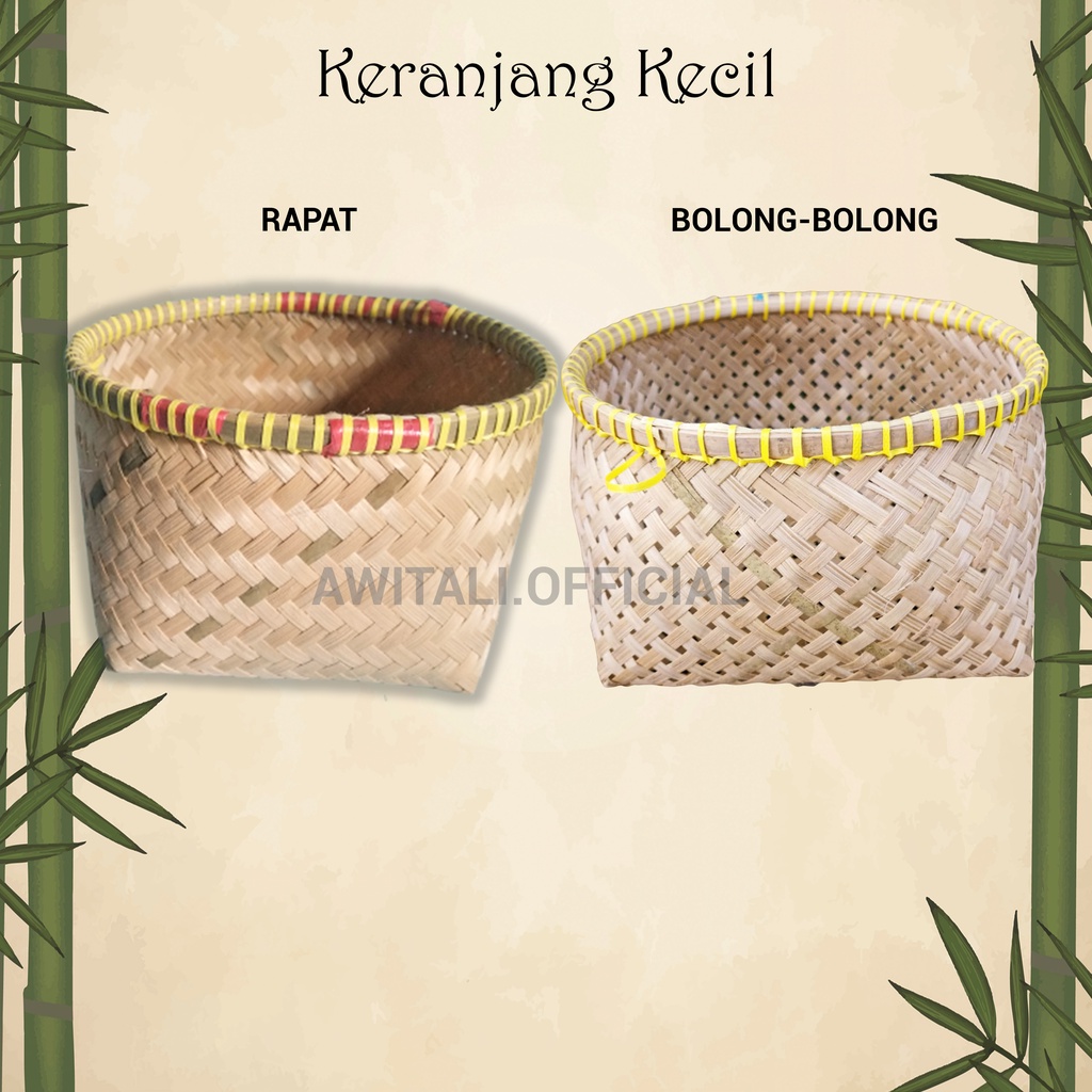 Keranjang Bambu Kecil Besek Tolombong Bambu Awitali