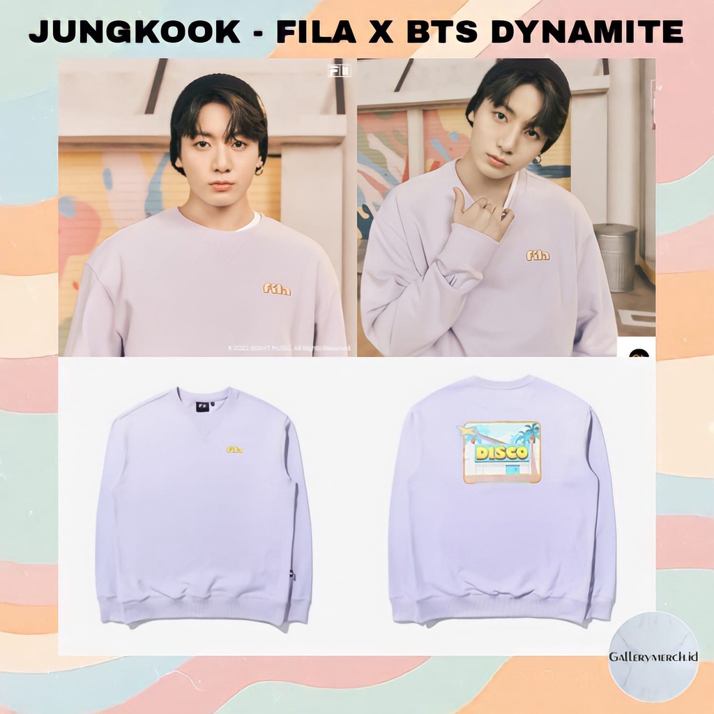 [READY STOCK] JUNGKOOK FILA X BTS DYNAMITE SWEATSHIRT