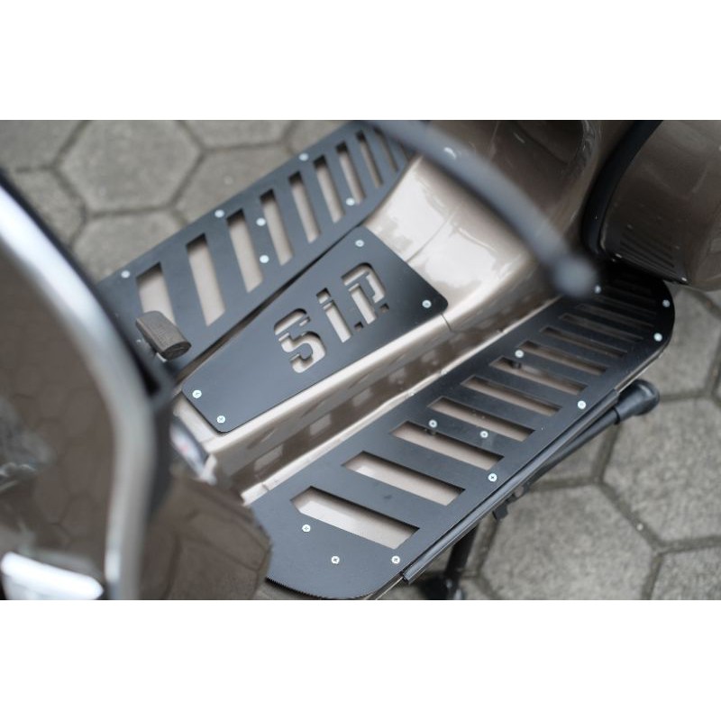 Floormate Floorboard SIP Laser cut coating Black Vespa PX PS super sprint Excel spartan