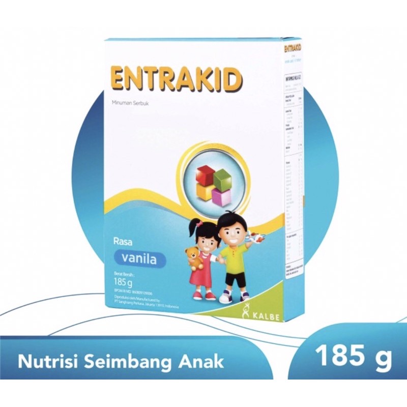 

Susu Entrakid vanilla & coklat 185 gram ( susu nutrisi lengkap anak )