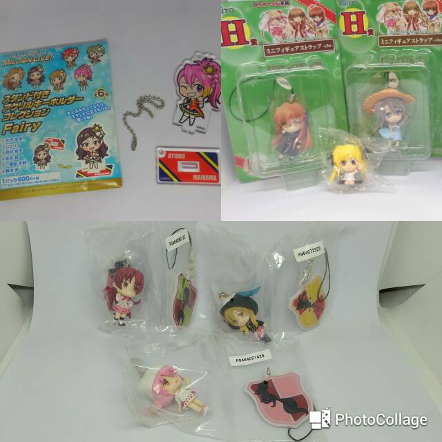 Mini figure strap, acrylic standee anime Madoka, the iDOLM@STER, little busters