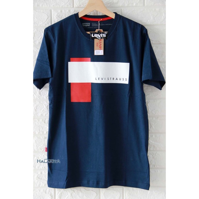 Dfws20G1Hg Kaos Levis 501 Oblong / Original / Harga Distributor / Putih Bercorak - Variasi Warna, M