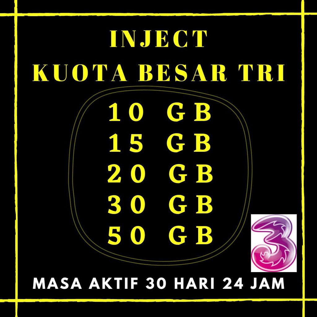 Agen Kuota Inject Tri 15gb Tri 10gb 20gb 4g 30d Artinya 10gb Ikut Masa Kartu 20gb 4g Berlaku 30hr