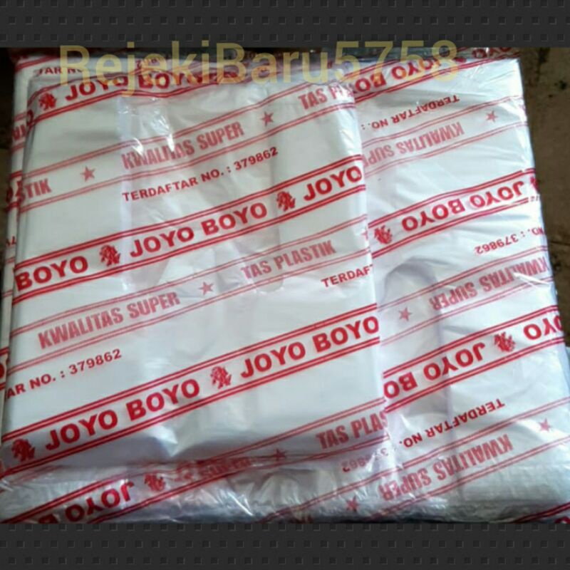 Tas Kresek Putih Bening Ukuran Kecil atau Tanggung Joyo Boyo
