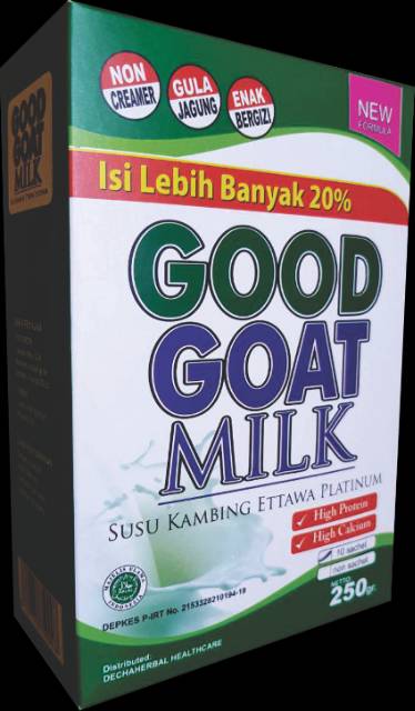 

Susu kambing goodgoatmilk isi bersih 250gr. Isi 10 sachet