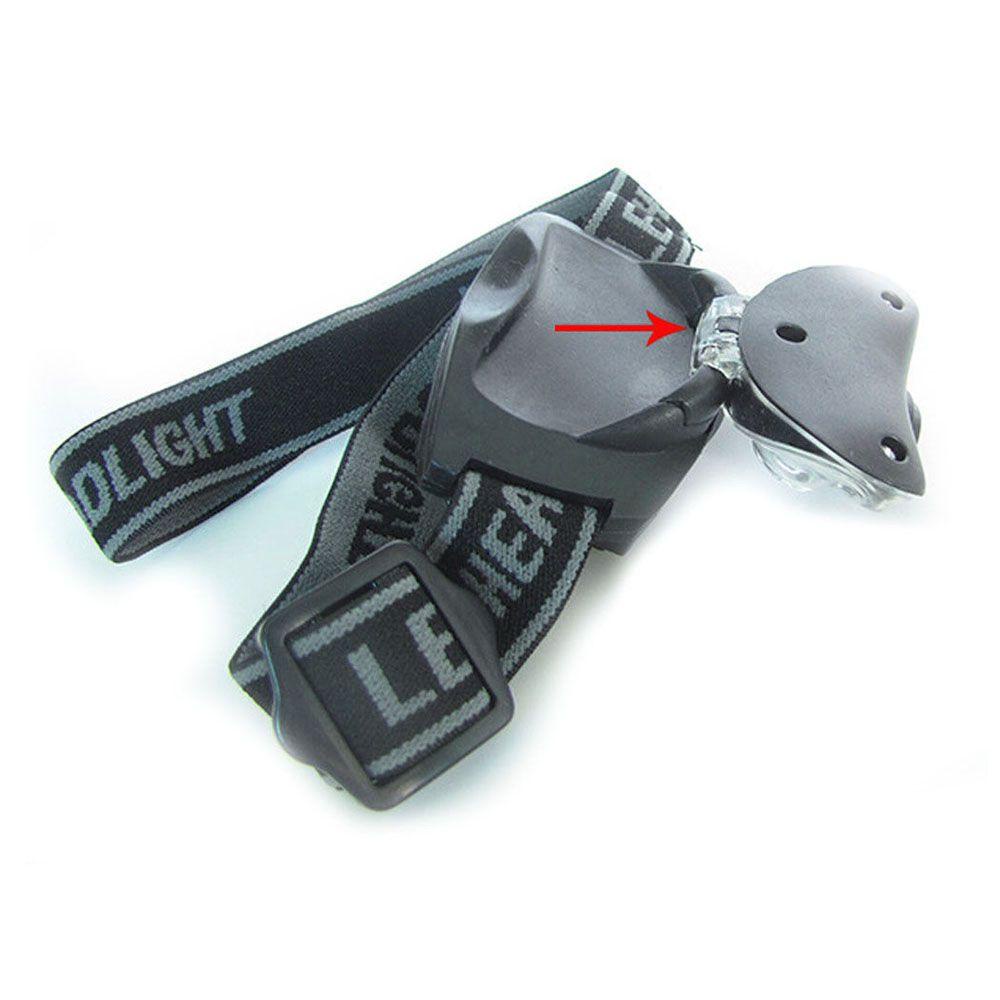 [Elegan] Lampu Camping Bersepeda Putih+Merah Dipasang Kepala Klip 3LED Lampu Untuk Headlamp Outdoor