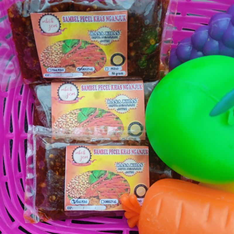 

sambel pecel nganjuk, bumbu pecel khas nganjuk kemasan 50gr