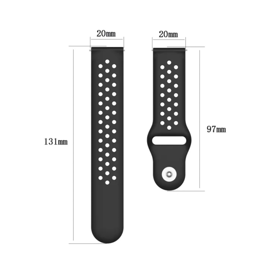 NIKE POLOS Strap Xiaomi Mibro Lite - Tali Jam Rubber Silikon 20mm Sporty Breathable