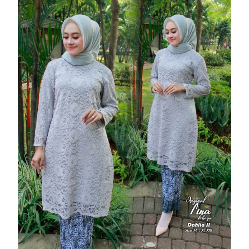 IndahKebaya | SET KEBAYA TUNIK BRUKAT MODERN JUMBO / KEBAYA MUSLIMAH /CANTIK KONDANGAN MURAH / ORI