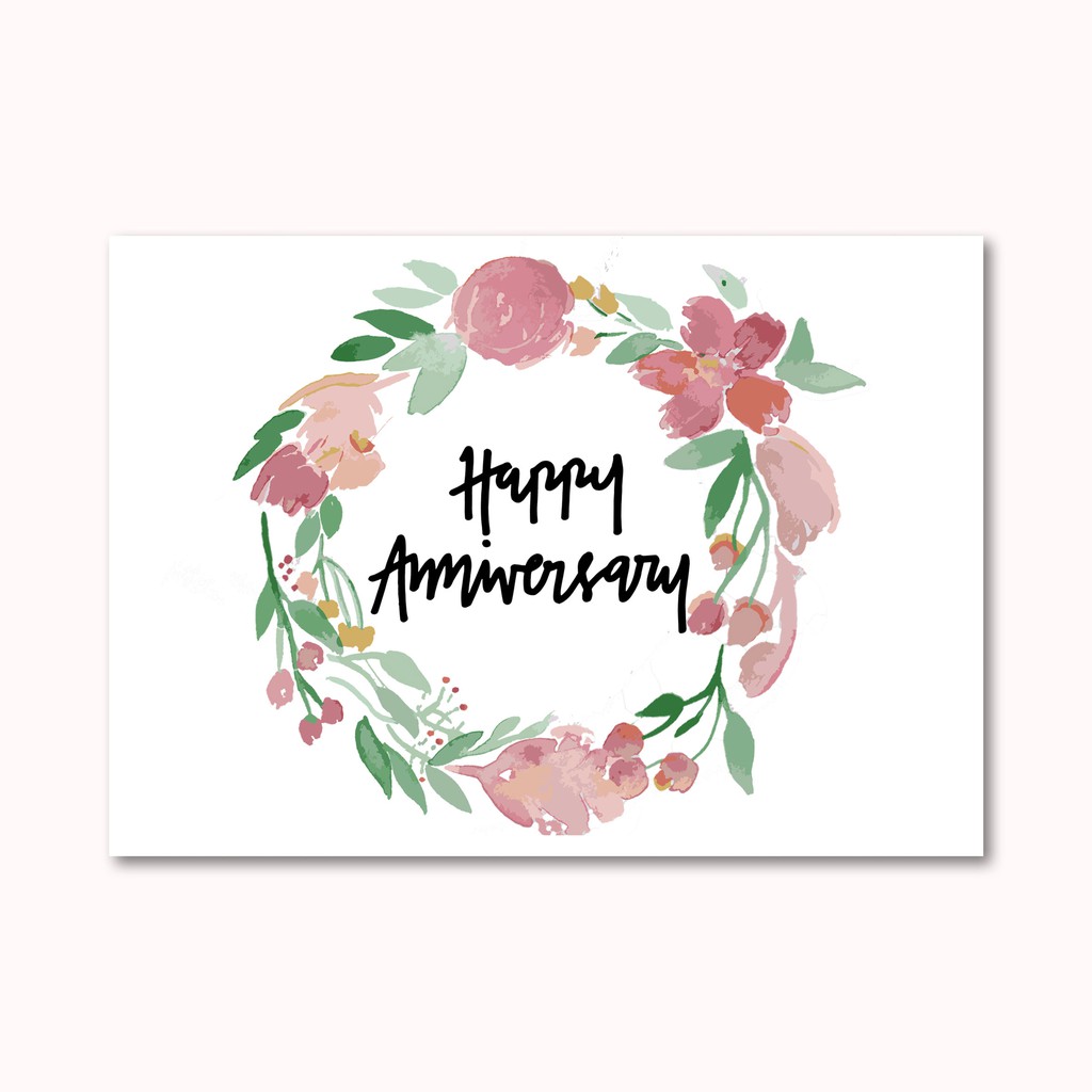1 Lembar Happy Anniversary Greeting Card Kartu Ucapan Shopee Indonesia