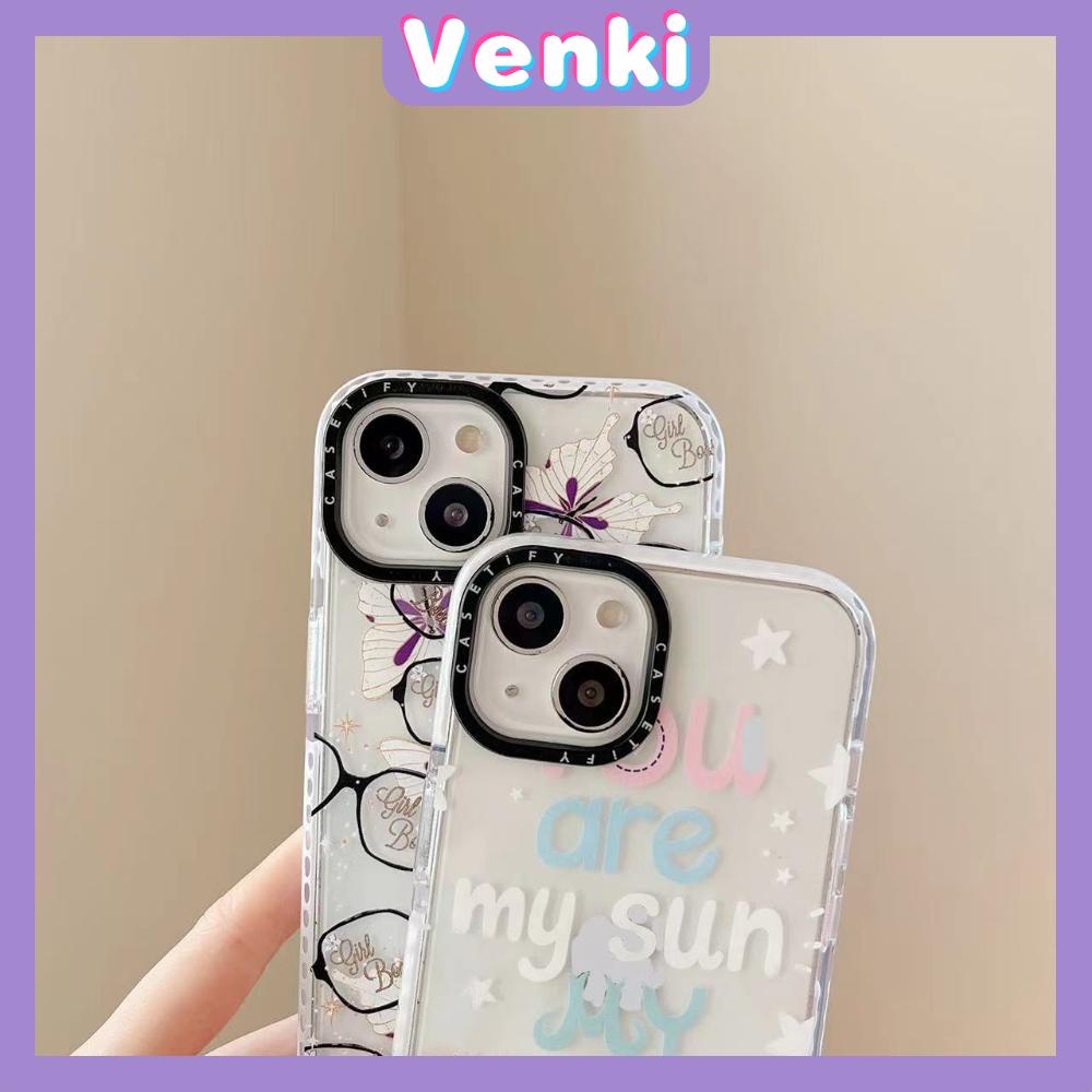 iPhone Case Silicone Soft Case Clear Case Thickened Shockproof Protection Camera English Butterfly Compatible with For iPhone 11 iPhone 13 Pro Max iPhone 12 Pro Max iPhone 7Plus xr