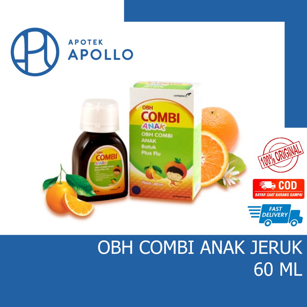 OBH COMBI ANAK BATUK PLUS FLU RASA JERUK/STRAWBERRY 60 ML