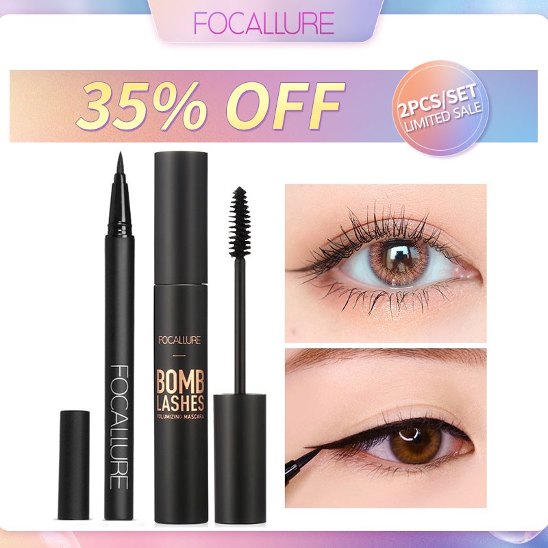 FOCALLURE Eyeliner + Mascara 2PCS Eye Makeup