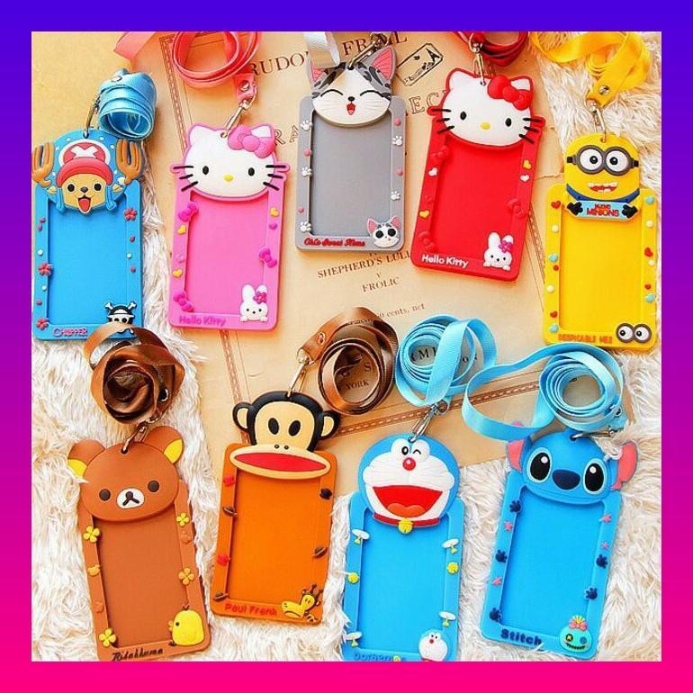 

Gantungan Kartu ID Name Card Silikon Motif Kartun Name Tag Holder
