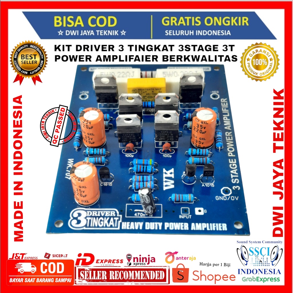 KIT DRIVER 3 TINGKAT 3STAGE 3T POWER AMPLIFAIER BERKWALITAS