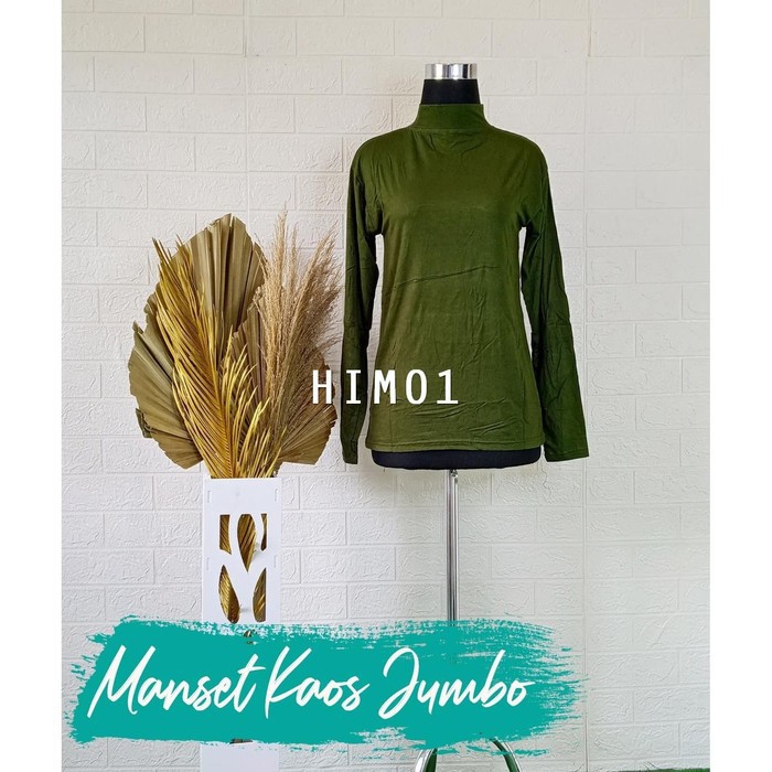 Baru baju manset jumbo rayon manset jumbo kaos - putih new