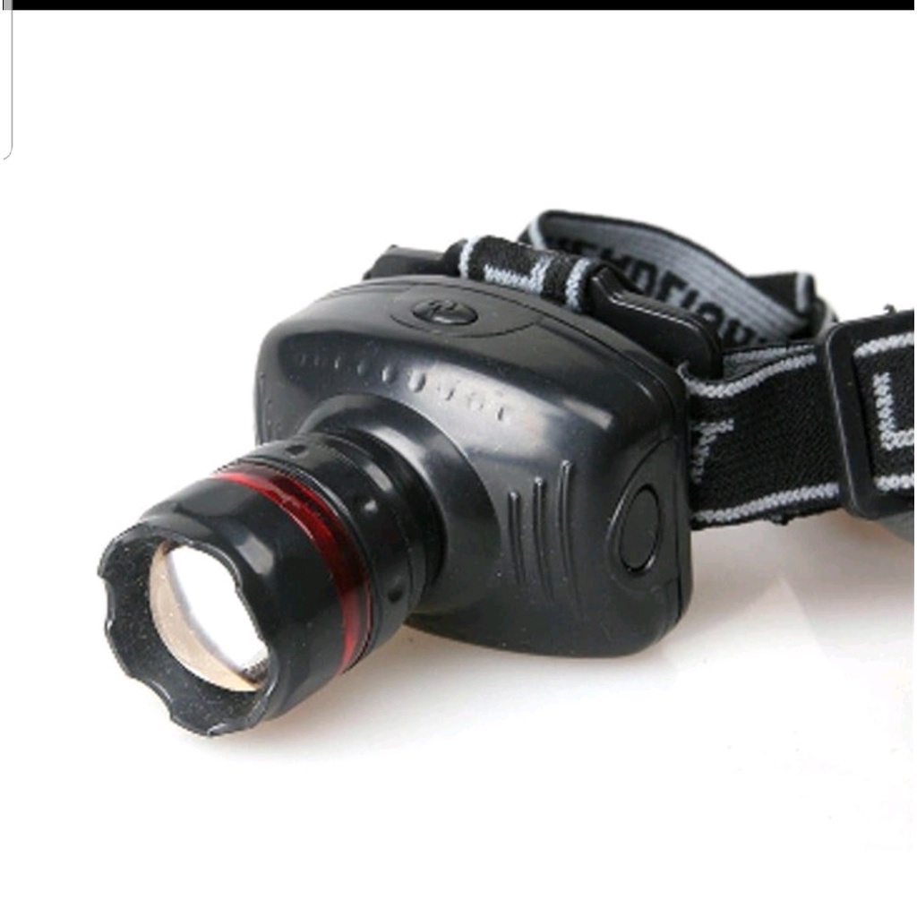 Headlamp Power Zoom Pendaki Naik Gunung Senter Kepala Terang Lampu LED/Headlamp zoom senter