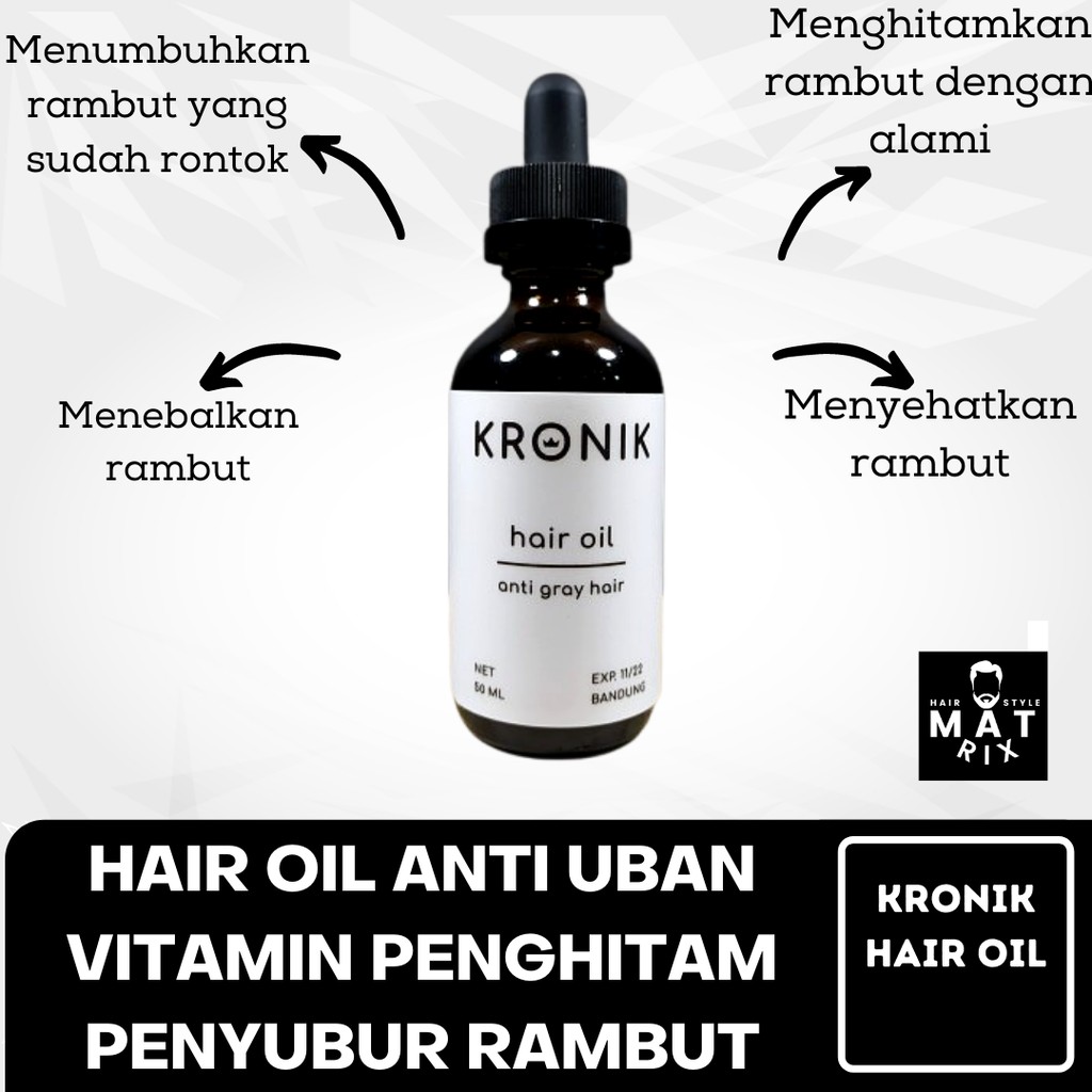 HAIR OIL ANTI UBAN VITAMIN PENGHITAM PENYUBUR RAMBUT PRIA WANITA
