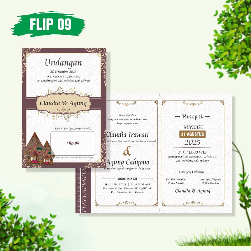 Undangan Flip MURAH