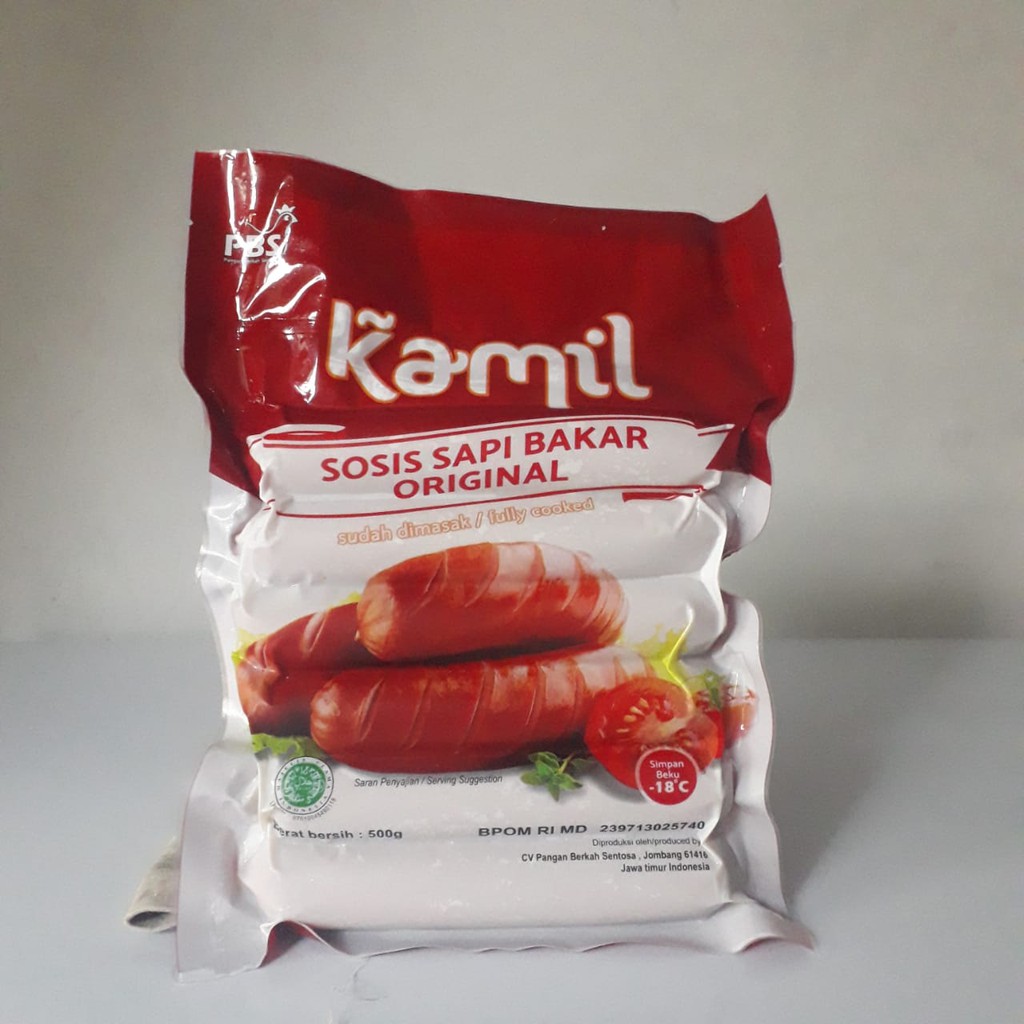 

BEST SELLER READY SOSIS SAPI BAKAR ORIGINAL MERK KAMIL UK 500GR (6 PCS)