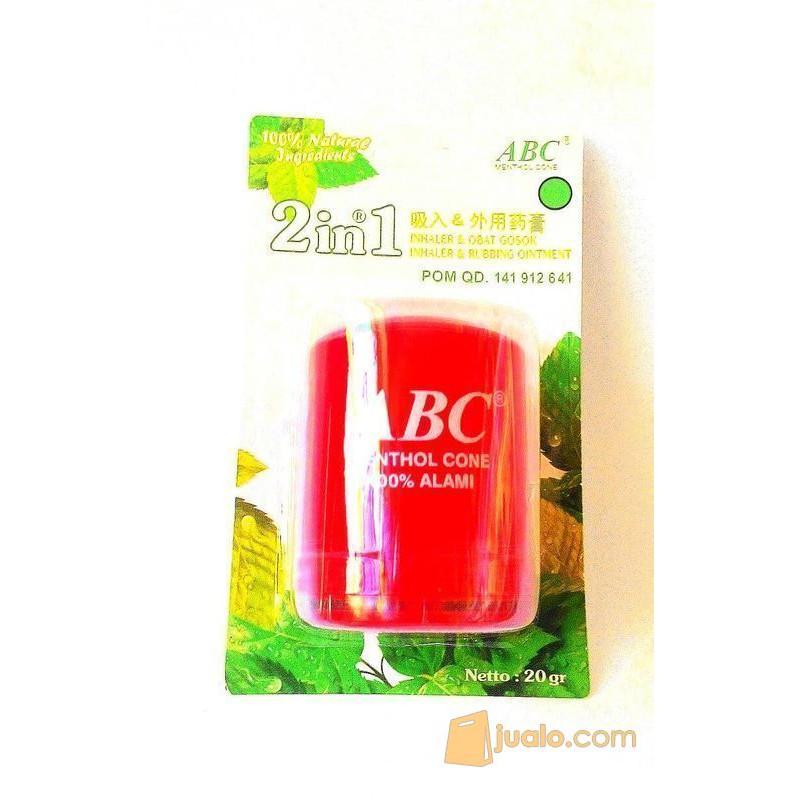 INHALER ABC MENTHOL 2 IN 1 20GR
