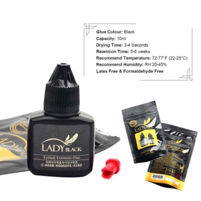 LADY BLACK 10ML FOR EYELASH EXTENSION