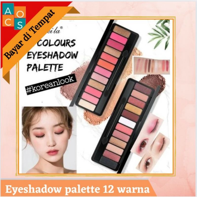Eyeshadow pallete 12 warna esedow sedow kosmetik mata