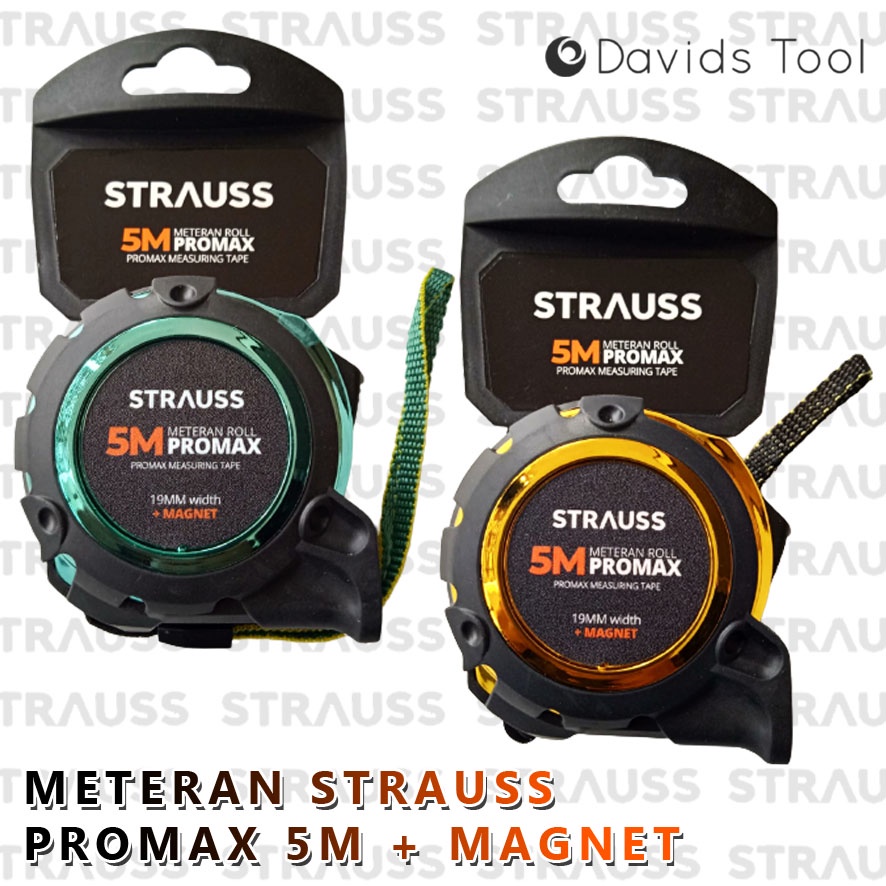 Meteran 5 Meter Tukang Bangunan Roll Strauss Promax