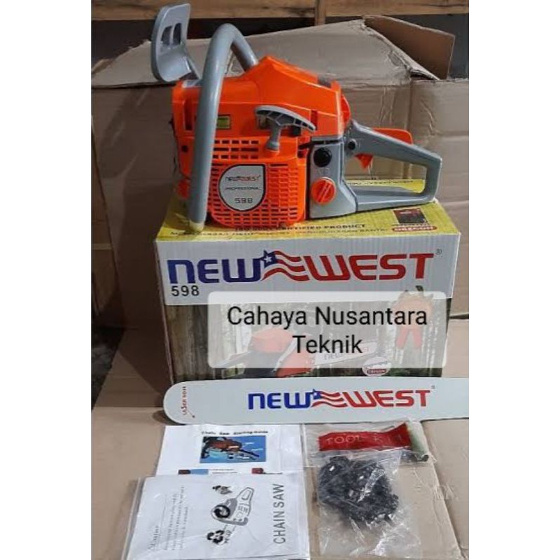 Mesin Gergaji Kayu 22 Inch New West 598 / Chainsaw New West 22"