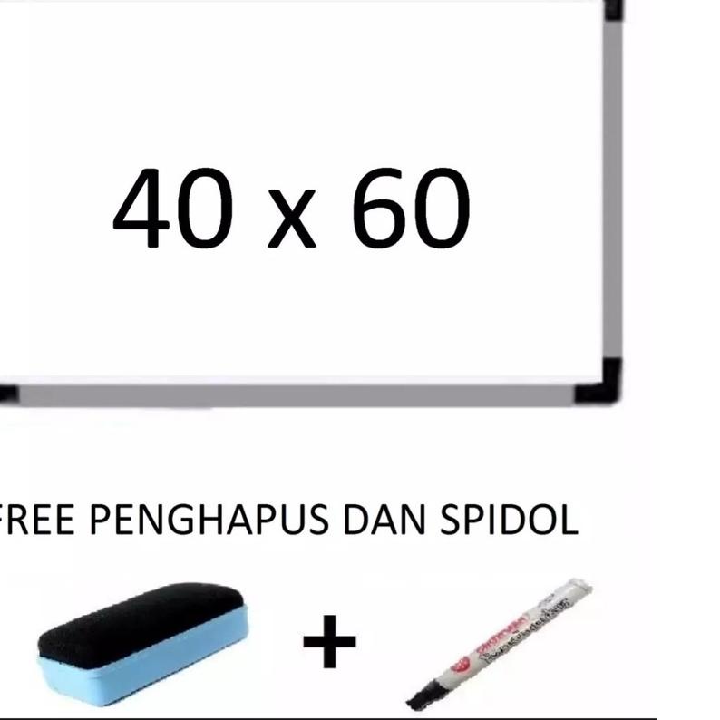 

Terbaru! Papan Tulis Whiteboard 40x60 Free Spidol Dan Penghapus