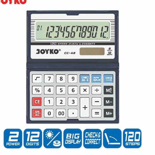 

♕ Calculator Kalkulator Joyko CC-42 12 Digits Check Correct