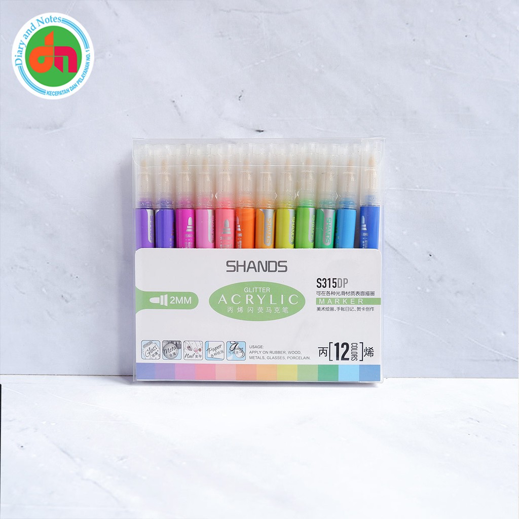 

Spidol Warna Warni Shands Acrylic Glitter Marker Tinta Akrilik Glitter