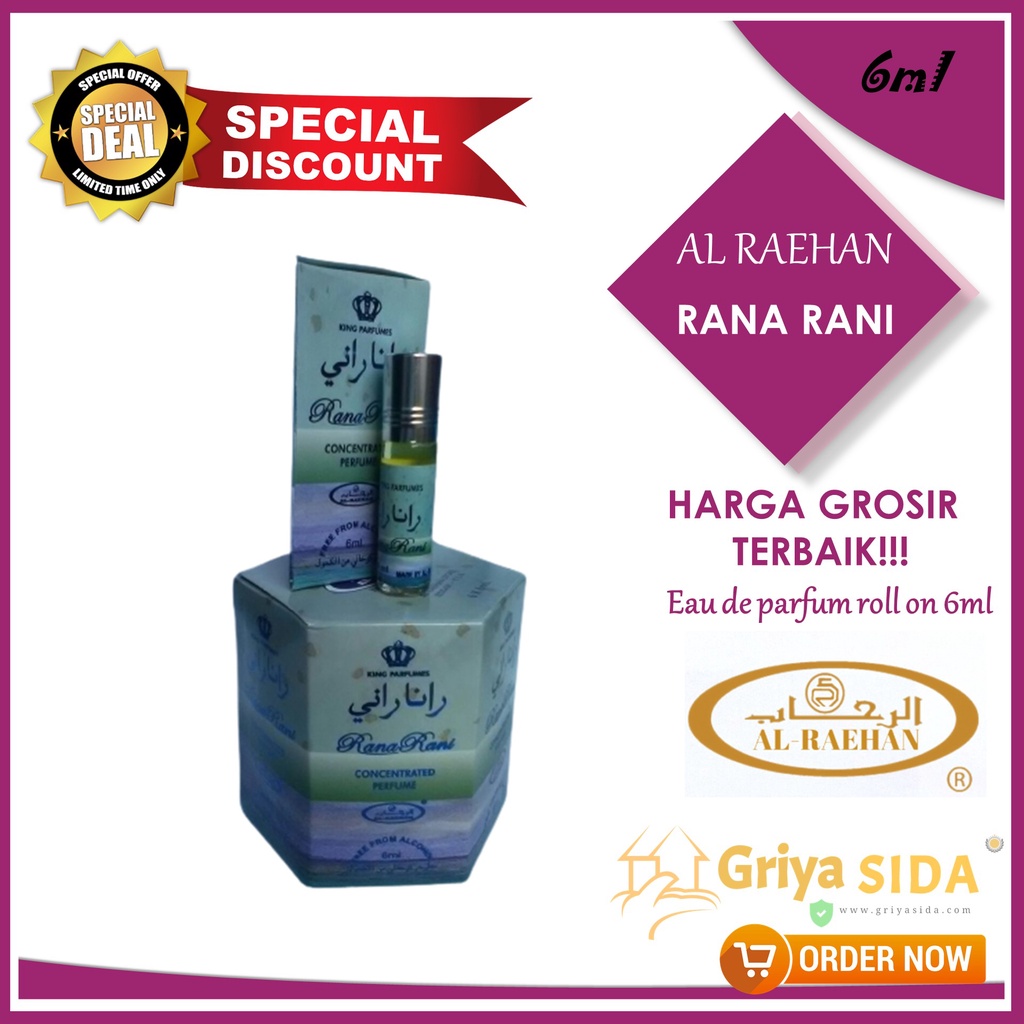 Parfum Rana rani 6ml alraehan minyak wangi parfum PROMO!