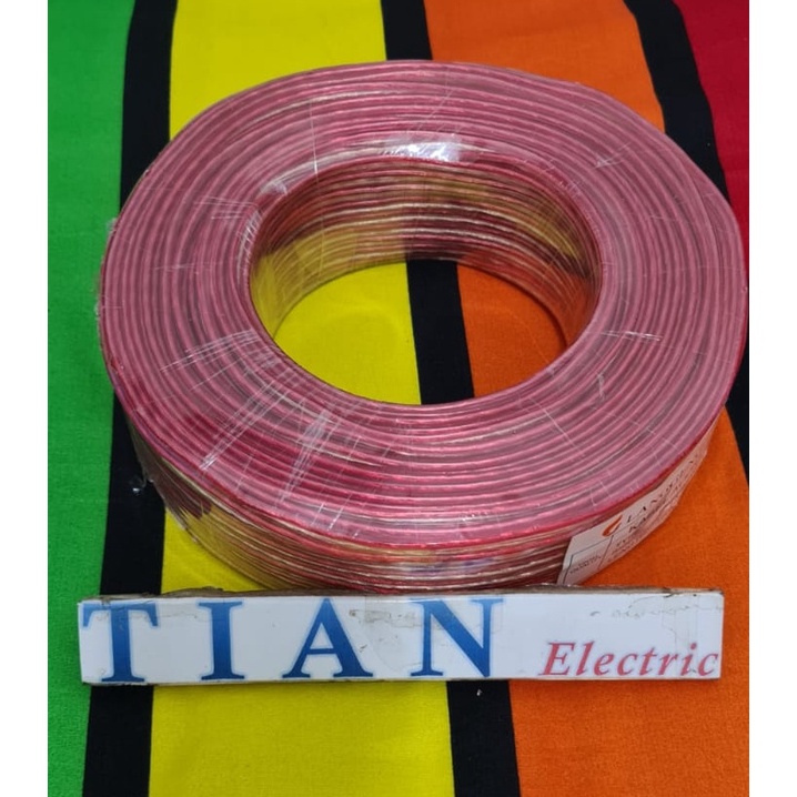 Kabel Transparan Serabut / Kabel Audio 2x50mm 100 Meter Full